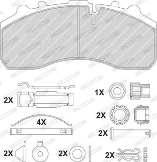 Ferodo FCV1598BFE - Тормозные колодки, дисковые, комплект unicars.by