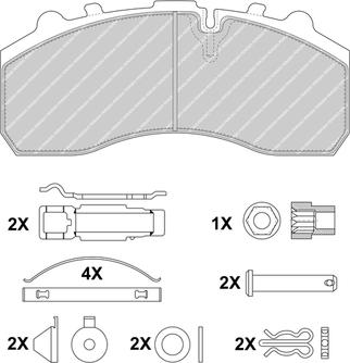 Ferodo FCV1598B - Тормозные колодки, дисковые, комплект unicars.by