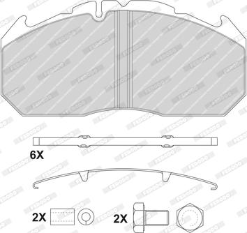 Ferodo FCV1585BFE - Тормозные колодки, дисковые, комплект unicars.by