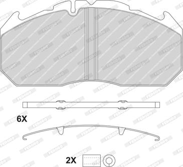 Ferodo FCV1578BFE - Тормозные колодки, дисковые, комплект unicars.by