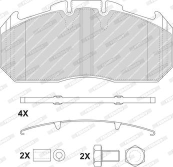 Ferodo FCV1653BFE - Тормозные колодки, дисковые, комплект unicars.by