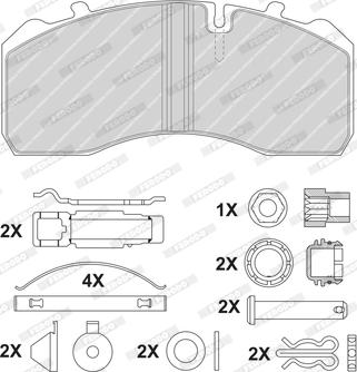 Ferodo FCV1329BFE - Тормозные колодки, дисковые, комплект unicars.by