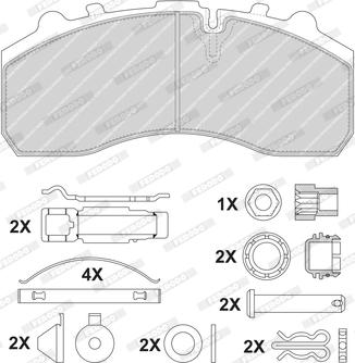 Ferodo FCV1373BHD - Тормозные колодки, дисковые, комплект unicars.by