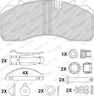 Ferodo FCV1275BFE - Тормозные колодки, дисковые, комплект unicars.by