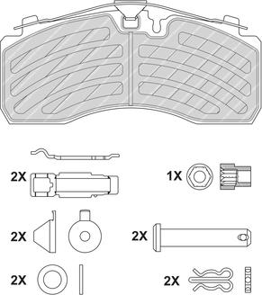 Ferodo FCV1275PTS - Тормозные колодки, дисковые, комплект unicars.by