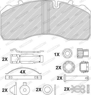 Ferodo FCV1792BFE - Тормозные колодки, дисковые, комплект unicars.by