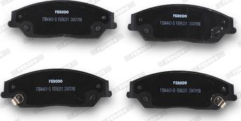 Ferodo FDB4443-D - Тормозные колодки, дисковые, комплект unicars.by