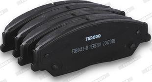 Ferodo FDB4443-D - Тормозные колодки, дисковые, комплект unicars.by