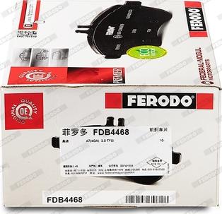 Ferodo FDB4468 - Тормозные колодки, дисковые, комплект unicars.by