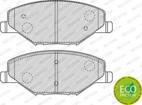 Ferodo FDB4590 - Тормозные колодки, дисковые, комплект unicars.by