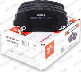 Ferodo FDB4613B-D - Тормозные колодки, дисковые, комплект unicars.by