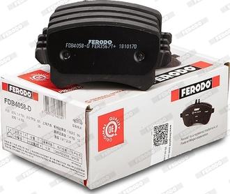 Ferodo FDB4058-D - Тормозные колодки, дисковые, комплект unicars.by