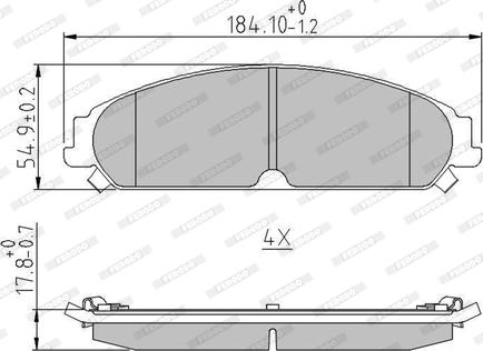 Ferodo FDB4078 - Тормозные колодки, дисковые, комплект unicars.by