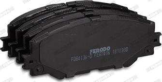 Ferodo FDB4136-D - Тормозные колодки, дисковые, комплект unicars.by