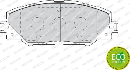 Ferodo FDB4136 - Тормозные колодки, дисковые, комплект unicars.by