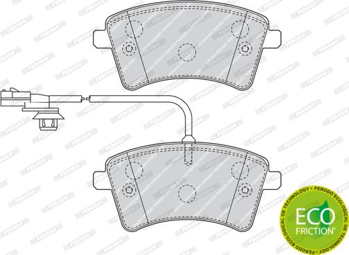 Ferodo FDB4340 - Тормозные колодки, дисковые, комплект unicars.by