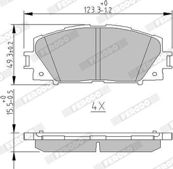 Ferodo FDB4310 - Тормозные колодки, дисковые, комплект unicars.by