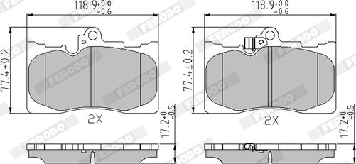 Ferodo FDB4216 - Тормозные колодки, дисковые, комплект unicars.by