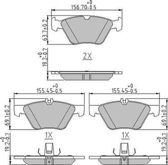 Ferodo FDB4289 - Тормозные колодки, дисковые, комплект unicars.by