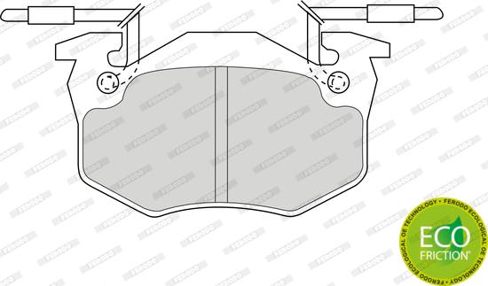 Ferodo FDB428B - Тормозные колодки, дисковые, комплект unicars.by