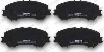 Ferodo FDB4755-D - Тормозные колодки, дисковые, комплект unicars.by