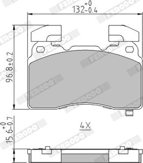 Ferodo FDB5058 - Тормозные колодки, дисковые, комплект unicars.by