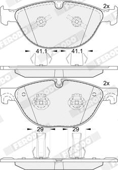 Ferodo FDB5270 - Тормозные колодки, дисковые, комплект unicars.by