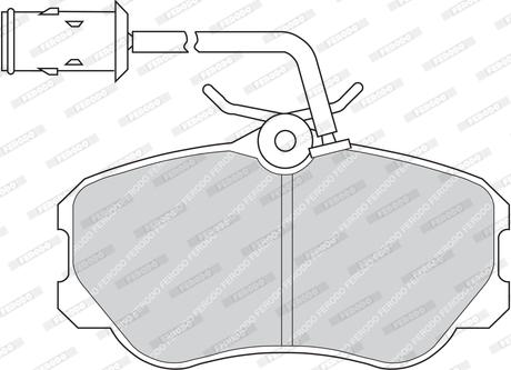 Ferodo FDB651 - Тормозные колодки, дисковые, комплект unicars.by