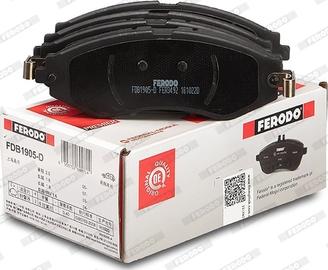 Ferodo FDB1905-D - Тормозные колодки, дисковые, комплект unicars.by