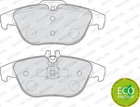 Ferodo FDB1980 - Тормозные колодки, дисковые, комплект unicars.by