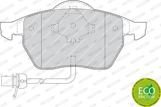 Ferodo FDB1496 - Тормозные колодки, дисковые, комплект unicars.by