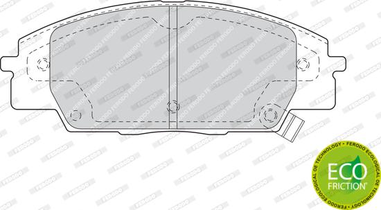 Ferodo FDB1444 - Тормозные колодки, дисковые, комплект unicars.by