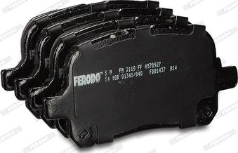 Ferodo FDB1437 - Тормозные колодки, дисковые, комплект unicars.by