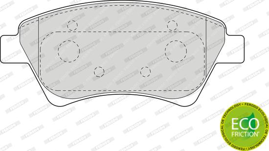 Ferodo FDB1544 - Тормозные колодки, дисковые, комплект unicars.by