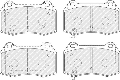 Ferodo FDB1561 - Тормозные колодки, дисковые, комплект unicars.by