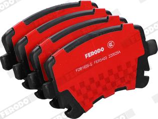 Ferodo FDB1655-S - Тормозные колодки, дисковые, комплект unicars.by