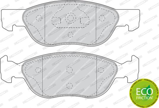 Ferodo FDB1651 - Тормозные колодки, дисковые, комплект unicars.by