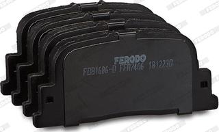 Ferodo FDB1686-D - Тормозные колодки, дисковые, комплект unicars.by