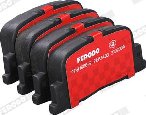 Ferodo FDB1686-S - Тормозные колодки, дисковые, комплект unicars.by