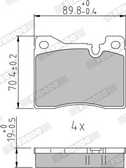 Ferodo FDB163 - Тормозные колодки, дисковые, комплект unicars.by