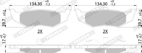 Ferodo FDB1099 - Тормозные колодки, дисковые, комплект unicars.by