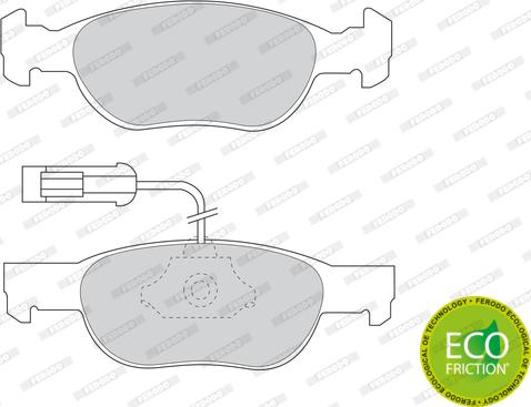 Ferodo FDB1040 - Тормозные колодки, дисковые, комплект unicars.by