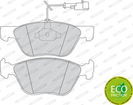 Ferodo FDB1052 - Тормозные колодки, дисковые, комплект unicars.by