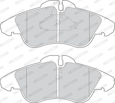 Ferodo FDB1038 - Тормозные колодки, дисковые, комплект unicars.by