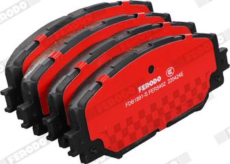 Ferodo FDB1891-S - Тормозные колодки, дисковые, комплект unicars.by