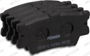 Ferodo FDB1892-D - Тормозные колодки, дисковые, комплект unicars.by