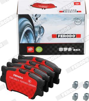 Ferodo FDB1892-S - Тормозные колодки, дисковые, комплект unicars.by