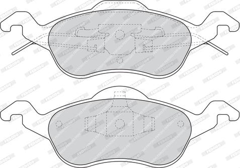 Ferodo FDB1318B - Тормозные колодки, дисковые, комплект unicars.by