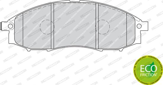 Ferodo FDB1745 - Тормозные колодки, дисковые, комплект unicars.by