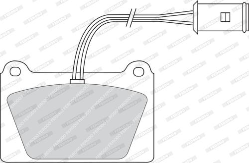 Ferodo FDB840 - Тормозные колодки, дисковые, комплект unicars.by